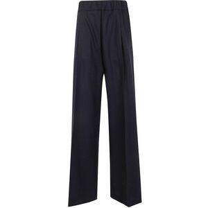 SEMICOUTURE Women's Wide Leg Trousers Women BLACK Pants
